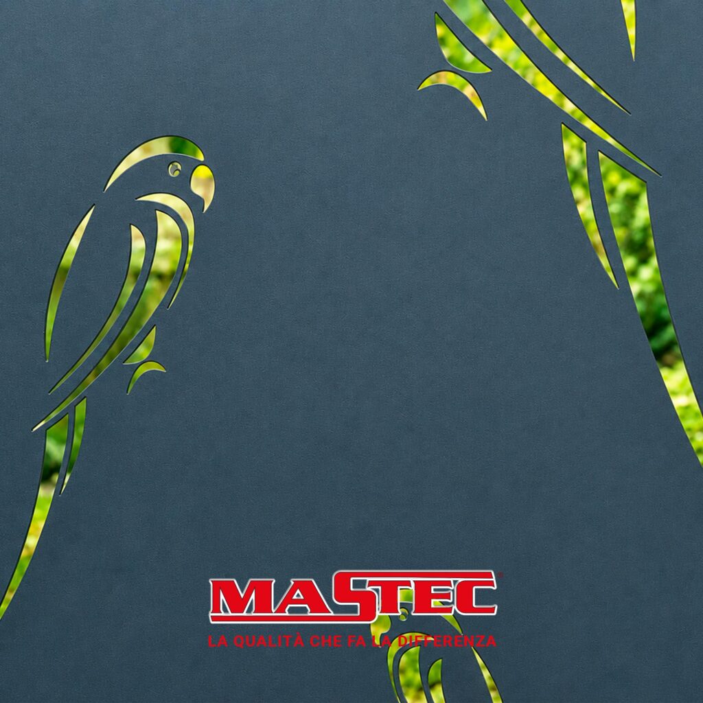 Dettaglio taglio laser recinzione in lamiera MASTEC