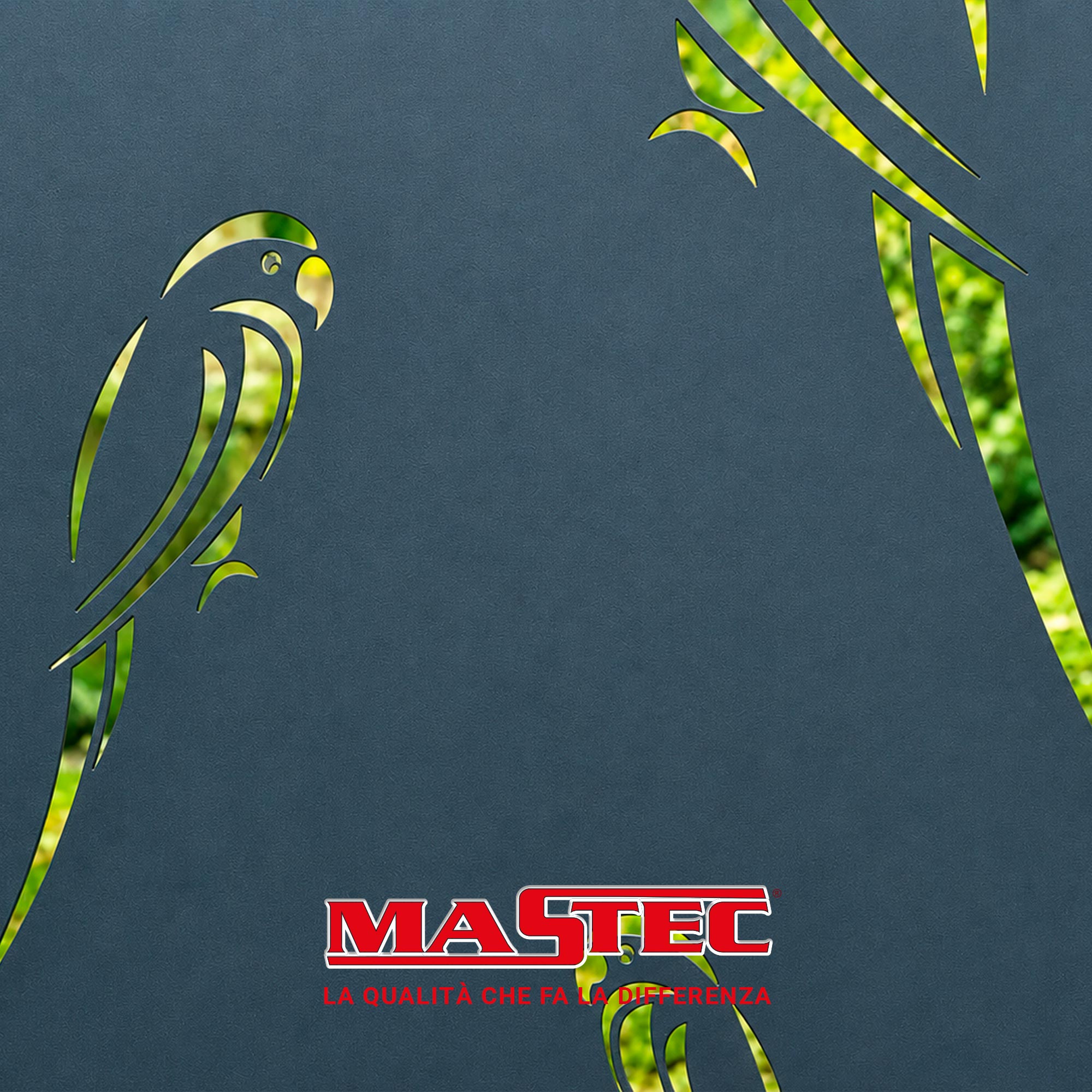 Dettaglio taglio laser recinzione in lamiera MASTEC